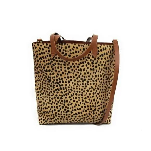 Madewell Medium Transport Tote Printed Calf Hair Edition Bag New with Tags - Picture 5 of 10